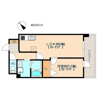 ブランドール山王【3階】の間取り