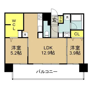 エンクレスト天神AVANT【11階】の間取り