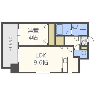 ウインステージ博多駅南【10階】の間取り