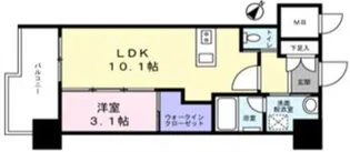 アクアステージ美野島【4階】の間取り