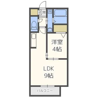 シャローム天神北【3階】の間取り