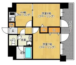 ピュアドームベイス博多【11階】の間取り