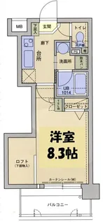アクタス天神アネックス【7階】の間取り