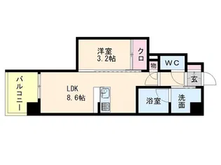 リヴァイン博多駅南【5階】の間取り