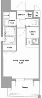 エンクレストwith天神東【2階】の間取り