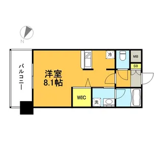 エンクレスト博多PREMIER(プレミア)【9階】の間取り