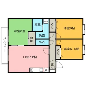 グリーンタウン津留崎【1階】の間取り