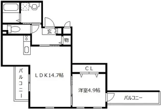 キーファ吉塚【2階】の間取り