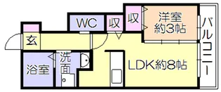 レイナス花絣【202号号室】の間取り