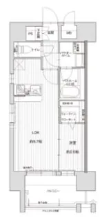 グランフォーレラグゼ博多駅南【7階】の間取り