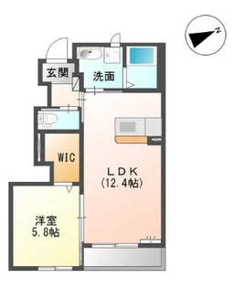 グランディール中広Ⅱ【1階】の間取り