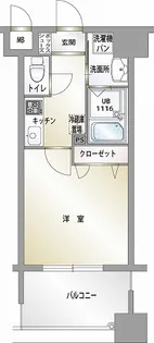 エンクレスト薬院Ⅲ【9階】の間取り