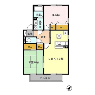 オリエントクレスト【203号号室】の間取り