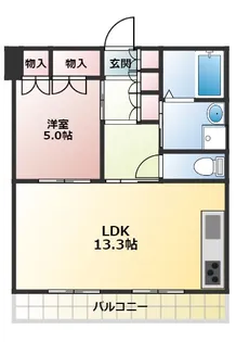カーサ・リナート山王【5階】の間取り