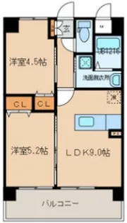 ラシュール・イン東比恵【4階】の間取り