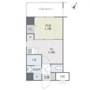 ジェイド博多【11階】の間取り