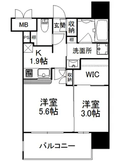 エンクレスト天神AVANT【3階】の間取り