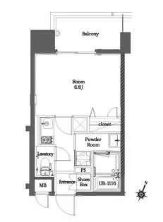 エンクレスト博多MATE【12階】の間取り