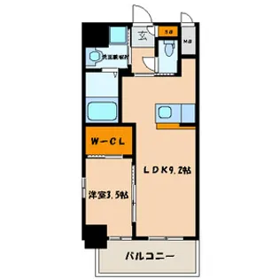 ソリエーヴォ県庁前【4階】の間取り