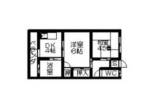 小谷アパート【201号室】の間取り