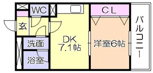 ライオンズマンション久留米駅東【503号室】の間取り