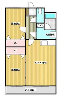 サンフラワー津福【602号室】の間取り