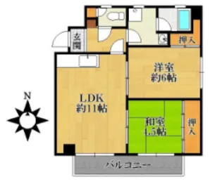 メゾンハピネス【1階】の間取り
