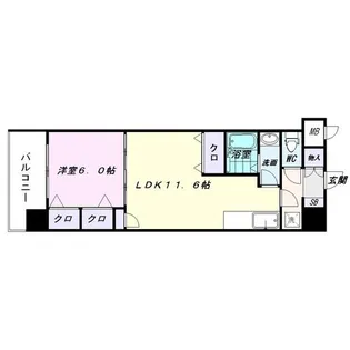 エスパンドーレ川上【11階】の間取り