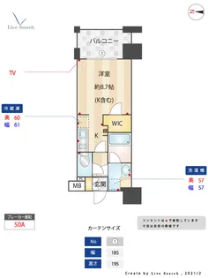 1Rの間取り画像