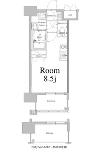 エンクレスト天神LIFE【4階】の間取り