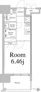 エンクレスト天神LIFE【7階】の間取り