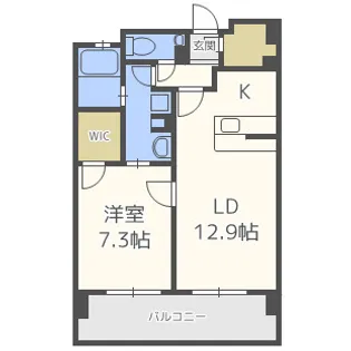 WillDo中洲【15階】の間取り