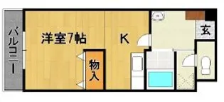 ガーデンハイツ朝妻【101号室】の間取り