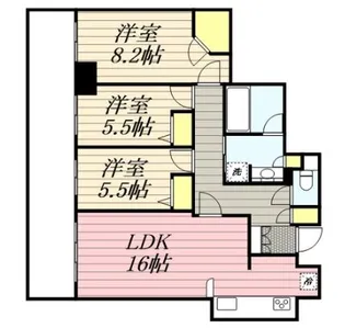 ザ・ライオンズ久留米ウェリスタワー【404号室】の間取り