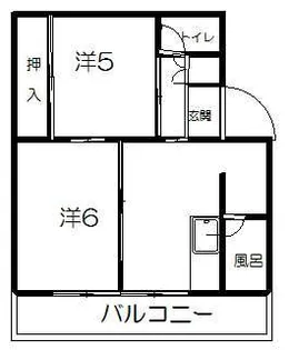 グレースタカツキ 1号棟【306号室】の間取り
