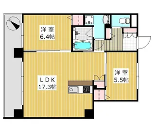 福岡県福岡市博多区博多駅南2丁目【マンション】の間取り