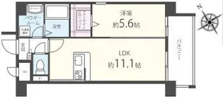 ラフレシーサ医大通り【105号室◎号室】の間取り