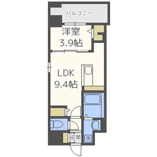フィーノ南福岡【8階】の間取り