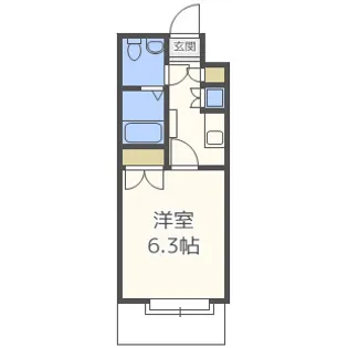 1Kの間取り画像