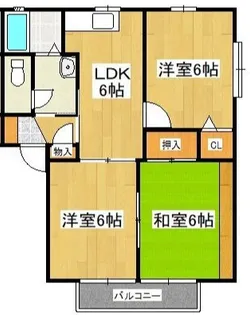 グリーンエクセル小森野A【202号号室】の間取り