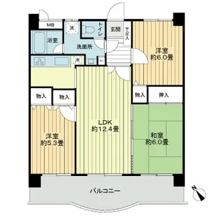 ライオンズマンション久留米プラザ【4階】の間取り