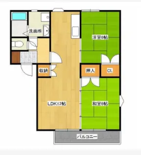 上津コーポE棟【2階】の間取り