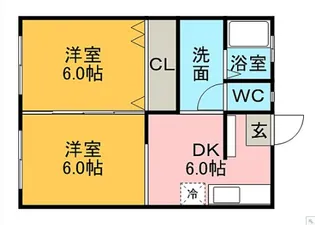 グランデ・曽根崎【2階】の間取り