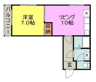 トーカンキャステール日の出町【302号〇号室】の間取り
