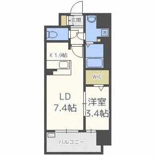 ラクラス呉服町【7階】の間取り