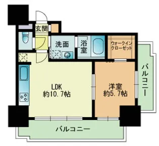 RJRプレシア吉塚駅前【8階】の間取り