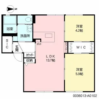 福岡県久留米市上津町【アパート】の間取り