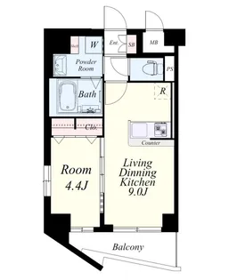 リシェ薬院【5階】の間取り