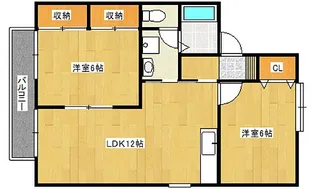プレジール楠【1階】の間取り
