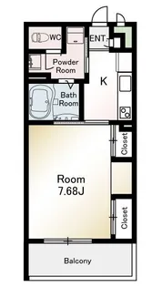グランドール博多住吉【2階】の間取り